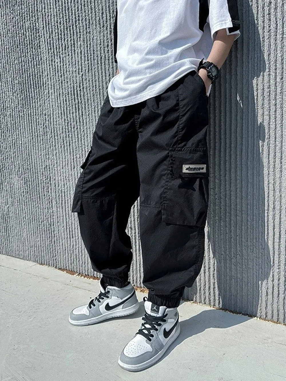Cargo Pants For Boys Hight Quality Spring Autumn Children Trousers Casual Kids Streetwear Pants Teenage Clothes For 110-170cm image 4
