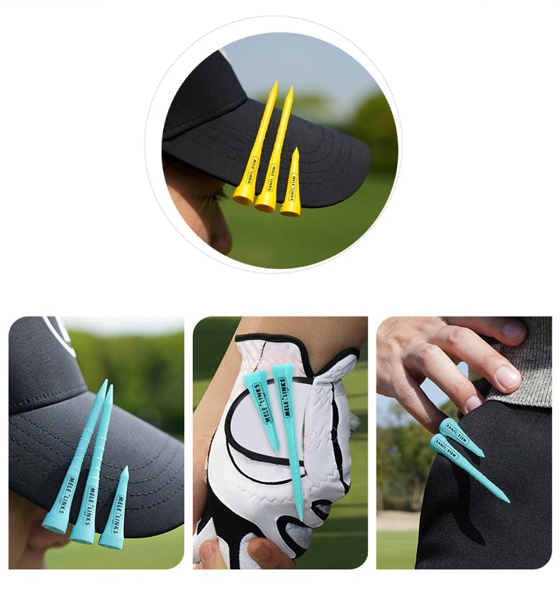 10 قطع من تي شيرتات الجولف بارتفاع قابل للتعديل بحجم صغير ومشبك محمول سميك للغاية من البلاستيك حامل تي شيرت للجولف ملحقات لاعبي الجولف في الهواء الطلق