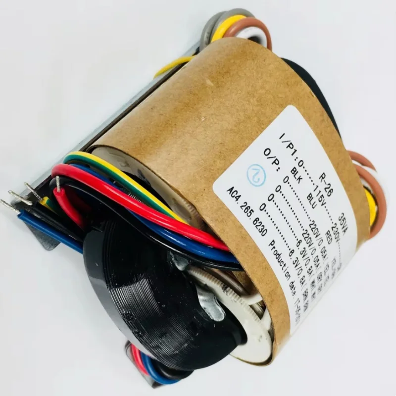 1PC 35W Sec Voltage 220V x2 + 6.3V x2 R-Core Transformer for TUBE preamp DAC amp diy