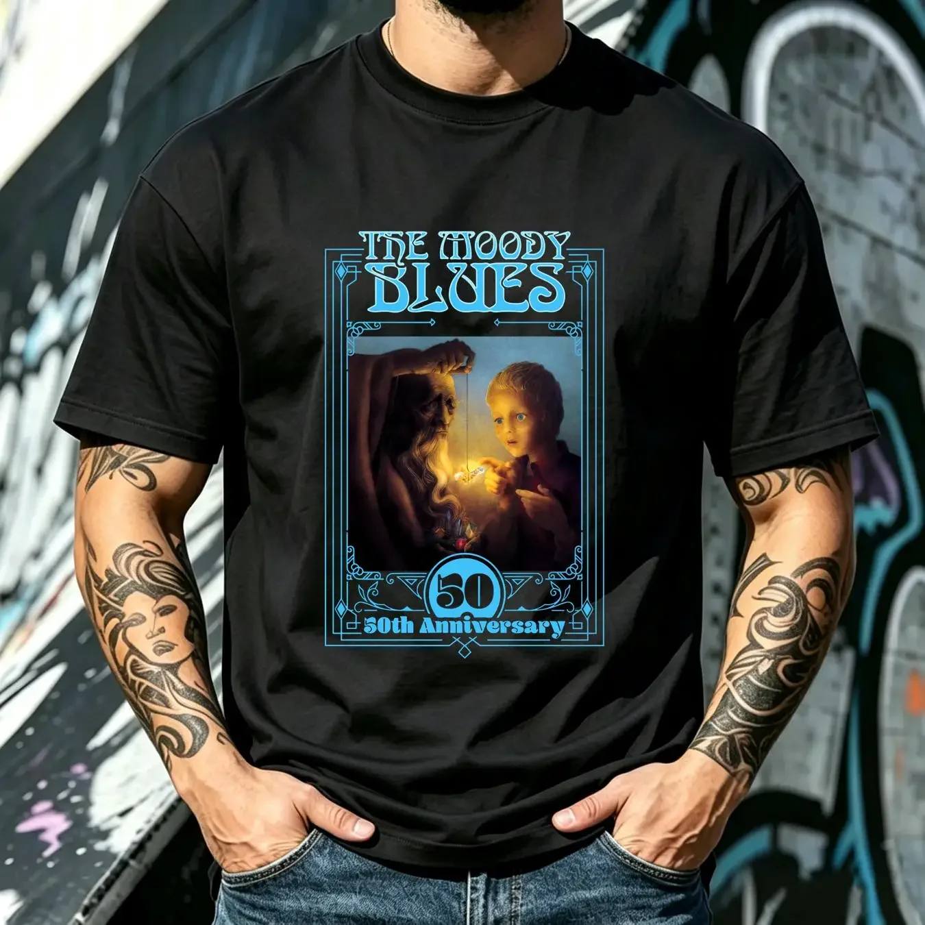 washed T Shirt Moody Blues Every Good Boy Deserves Favour 50th Anniversary ZC1594 long or short sleeves vintage Washed