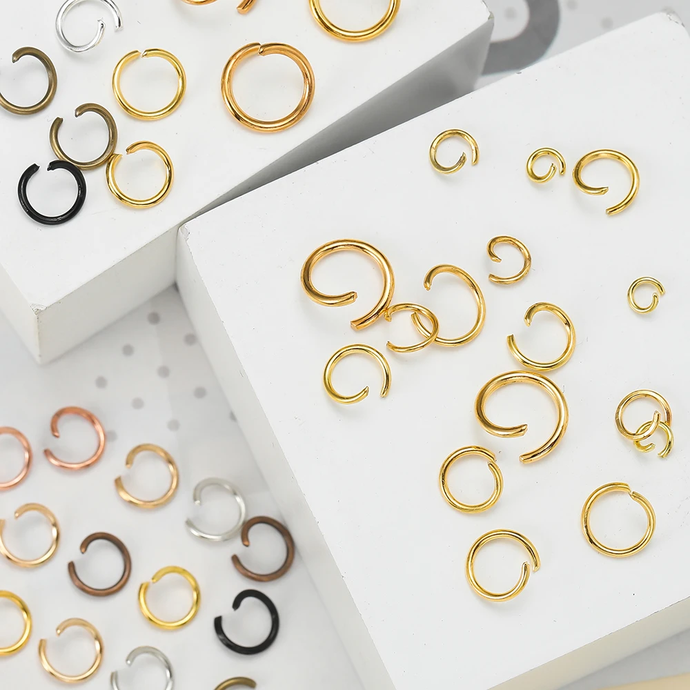 100pcs/lot 0.7x4mm Iron Opening Jump Ring Necklace Split Connectors Rings For DIY Jewelry Making Crafts Supplies Findings