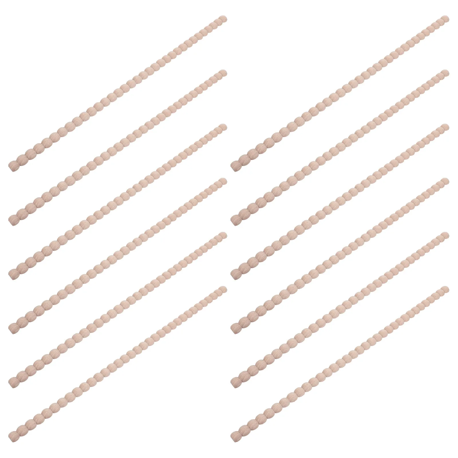 12Pcs Wooden Half Round Wood Mold Decorative For Wall Molding Trim Home Decor Beading Unfinished Natural