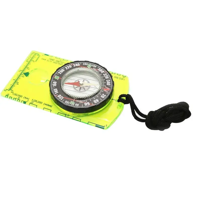 Portable Hiking Compass Navigation Map Ruler Outdoor Orienteering Equipment Survival Orienteering Compass for Kids