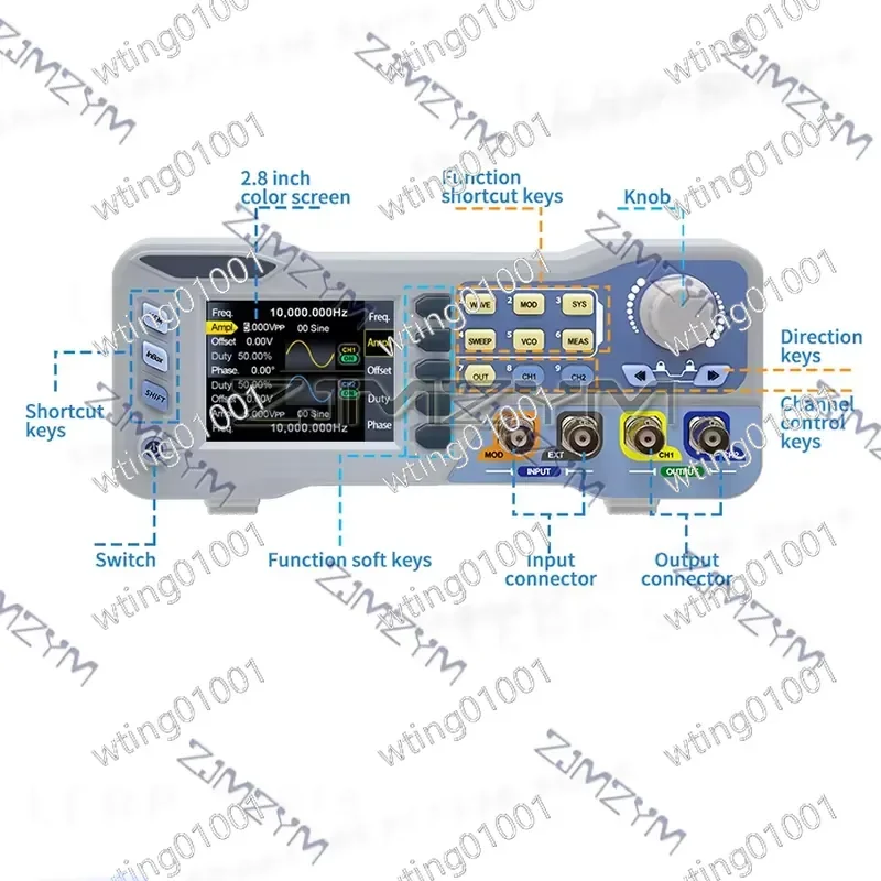 for JDS8060 JDS8080 Signal Generator Arbitrary Waveform Generator Dual Channel Signal Source 275MS s Frequency Meter 60 80MHz