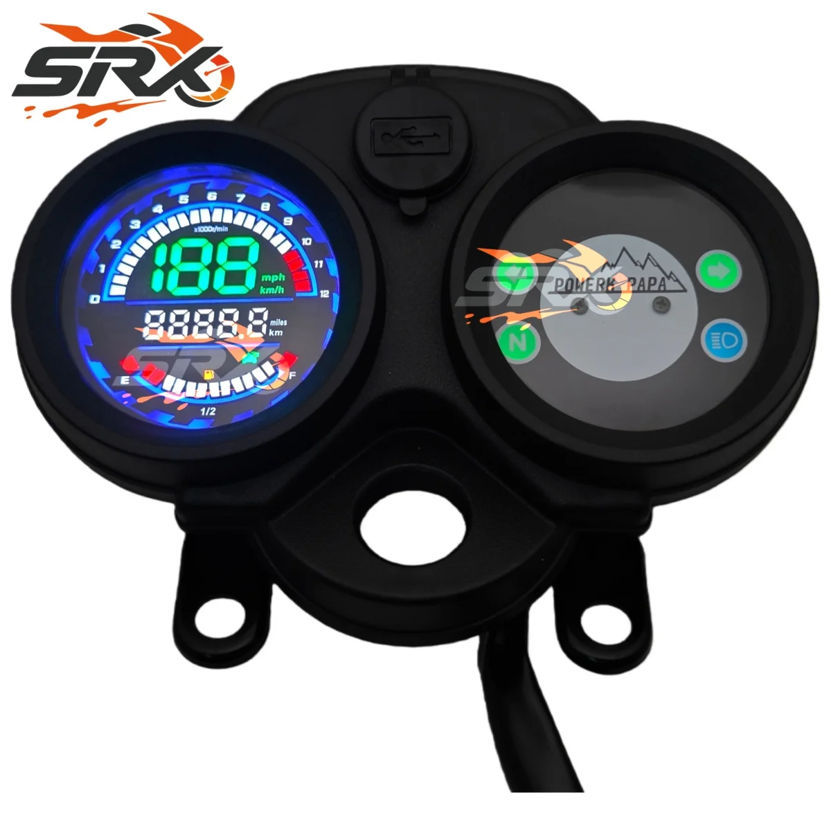 Odometer Tachometer Digital LED With USB Speedometer For TVS Star City 110 Victor Motorcycle Instrument
