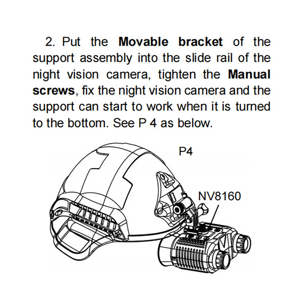 Imagem -04 - Night Vision Goggles Capacete Mount Suporte de Montagem Acessório Abs Compatível para Nv8000 Nv8160 Nv8300 Drop Shipping