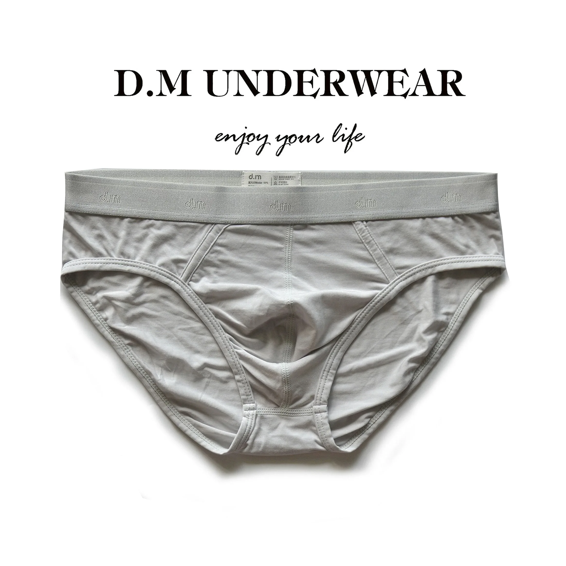 

DM Hot men underwear summer boxer briefs solid color briefs low wais pants