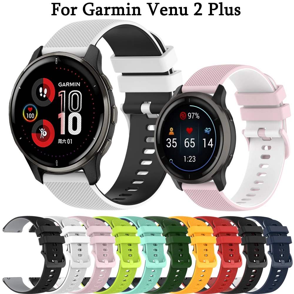 20mm Silicone Band Bracelet For Garmin Venu 2 Plus SQ Smart Watch Straps For Garmin Vivoactive 3 HR Forerunner 245 55 Wristbands