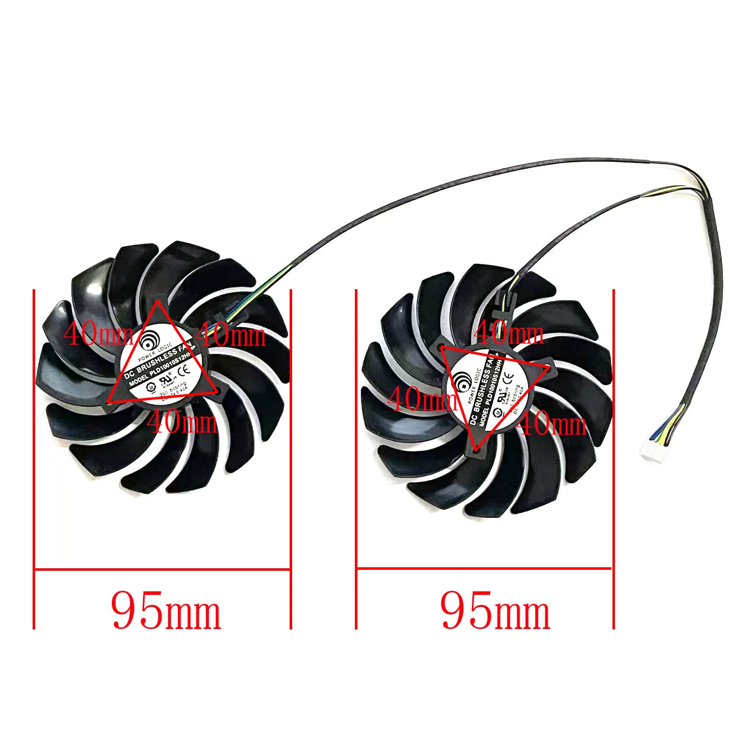 Brand new 95 MM 4PIN PLD10010S12HH RX 5600 XT GPU fan for MSI RX5600 XT GAMING graphics card replacement fan