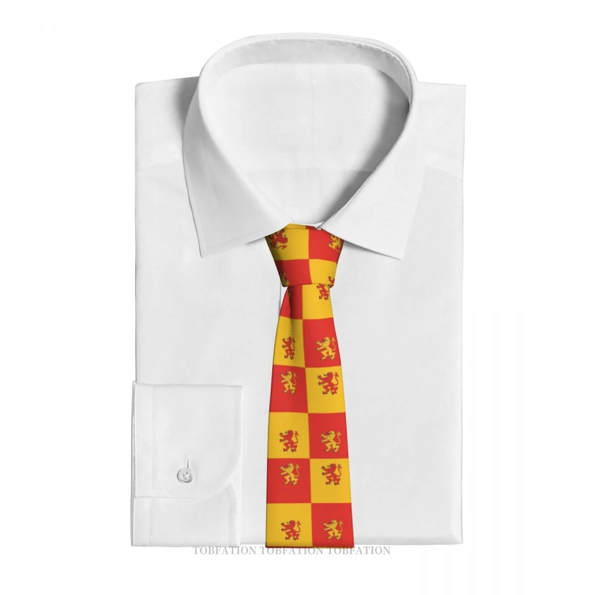 Baner Owain Glyndwr-Corbata con estampado 3D de la Bandera Nacional de Gales, corbata de poliéster de 8cm de ancho, accesorios de camisa, decoración de fiesta