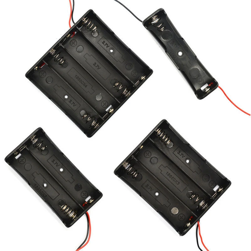 1PCS 1X 2X 3X 4X 18650 Battery Holder Storage Box Case 18650 Power Bank Cases 1 2 3 4 18650 Parallel Battery Box