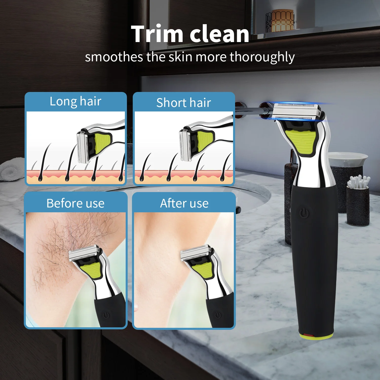 ماكينة قص الشعر الكهربائية للرجال من الأجهزة المنزلية، أداة تهذيب الوجه، منفذ شحن USB، تنظيف عميق، مريح ولطيف #5