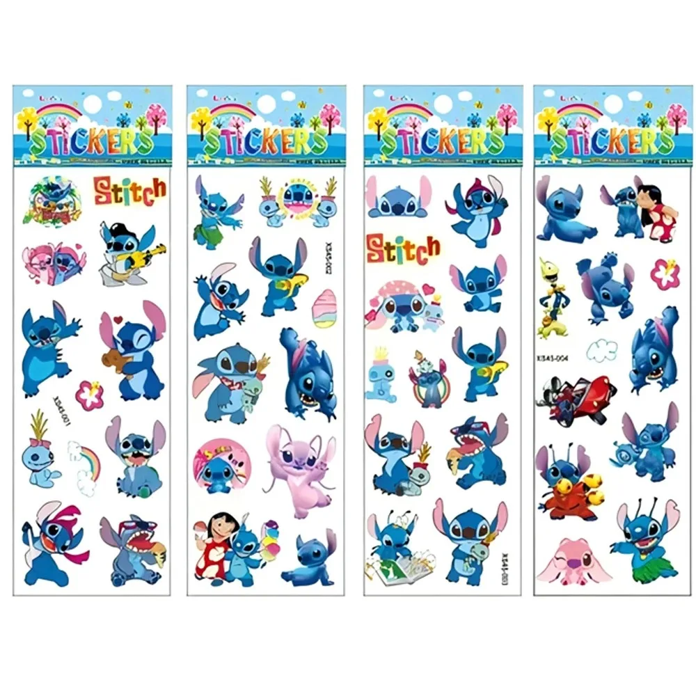 48Sheets Cute Disney Lilo Stitch Stickers Hand Acount Guka DIY Decorative Phone Luggage Phone Laptop Stationery Sticker Kid Toy view 3