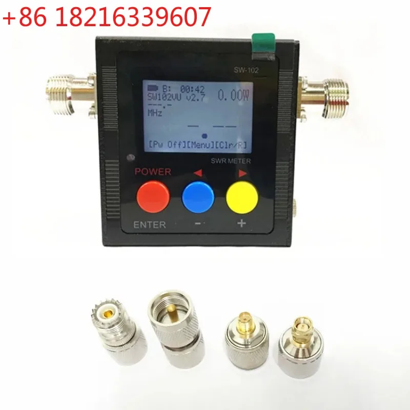 SW-102 Digital VHF/UHF 125-525Mhz Power & SWR Meter and Frequency Counter Digital Display Frequency Meter