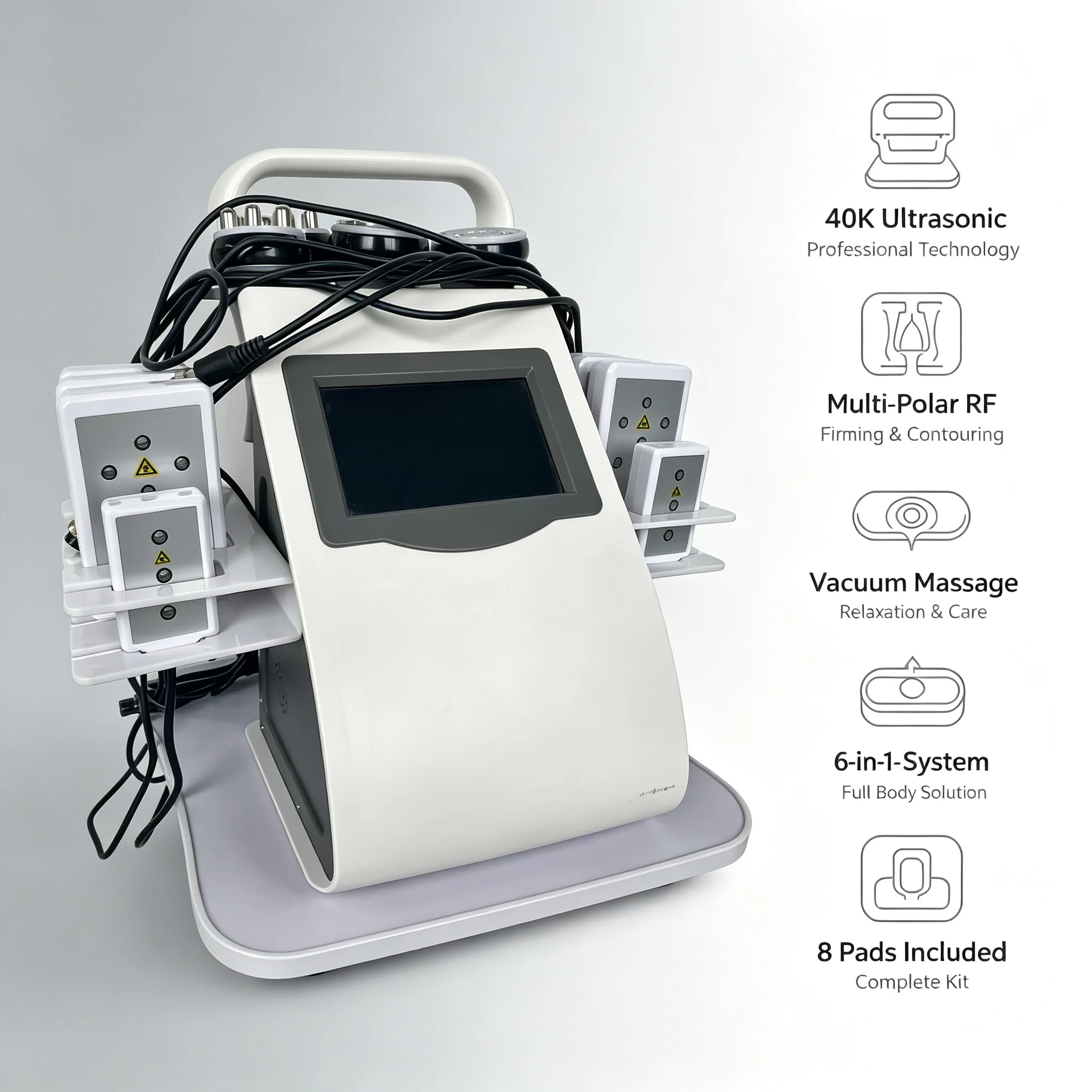 Kim8 6in1 40K Ultrasonic RF Vacuum Body Slimming Contouring Machine Firming Anti-Aging Lose Weight Lipolysis Body Sculpting CE
