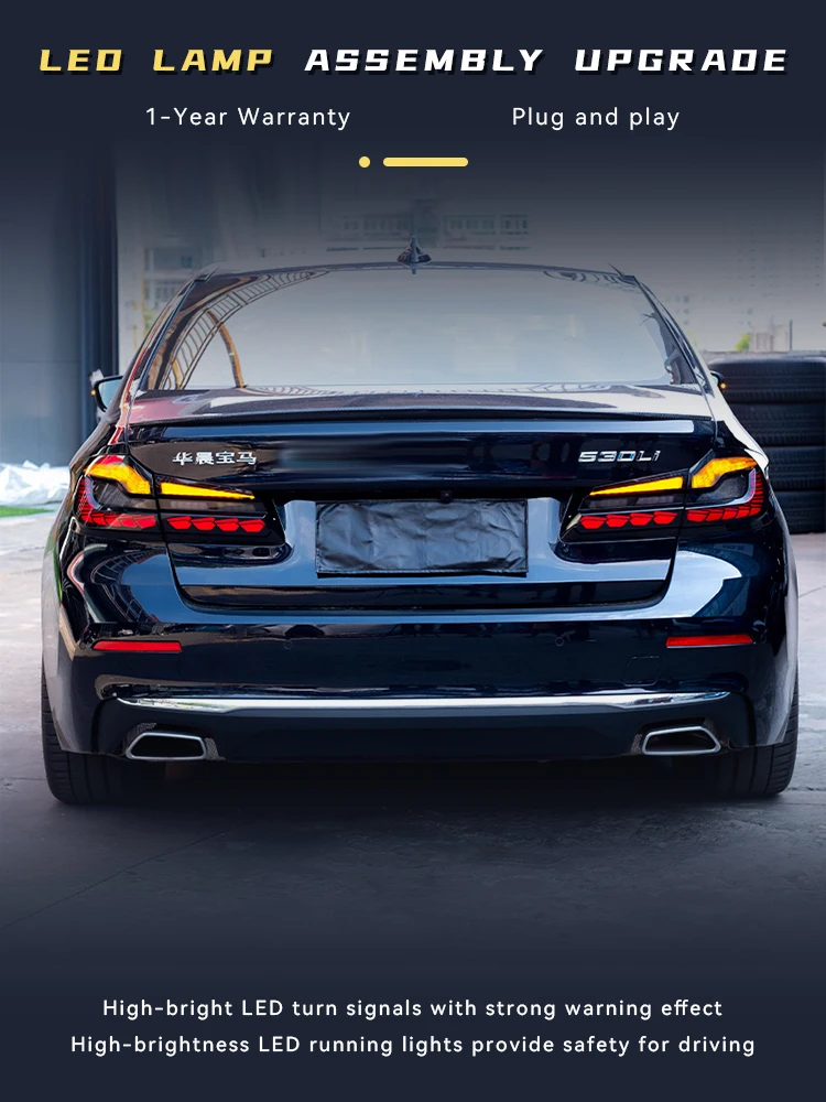 Car Light For BMW 5 Series G38 2018 2019 2020 Scale Design Style 525 528 530 LED Tail Lamp Automotive Upgrade Signal Accessories