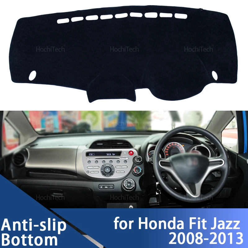 For Honda Fit Jazz 2008-2013 GE6 GE7 GE8 GE9 Accessories Auto Car Dashboard Cover Dash Mat Board Pad Carpet Dashmat Anti-UV Mats