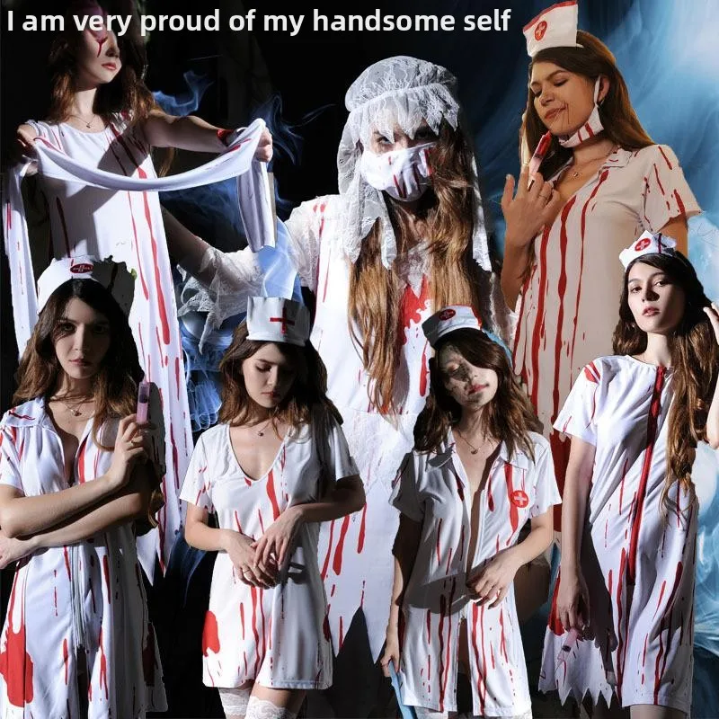 

Хэллоуин ужас кровавый доктор медсестра костюм зомби женский наряд террора сценический костюм национальная одежда весенне-осенний сезон