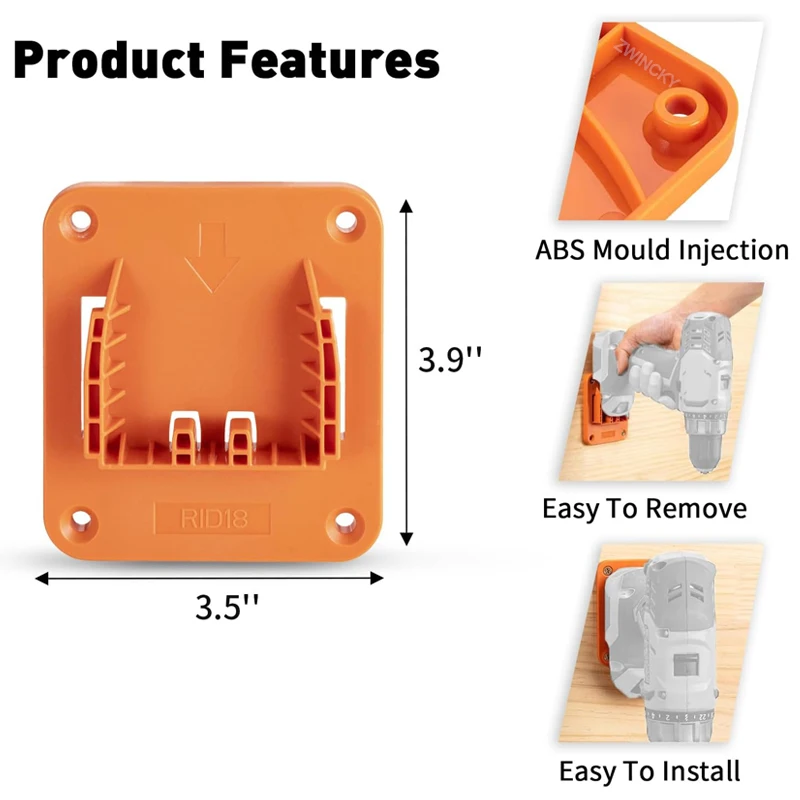 For RIDGID 18V Lithium Drill Mount Dock Bracket Machine Storage Holder Power Tools Wall Mount Fixing Holder for Garage Workshop