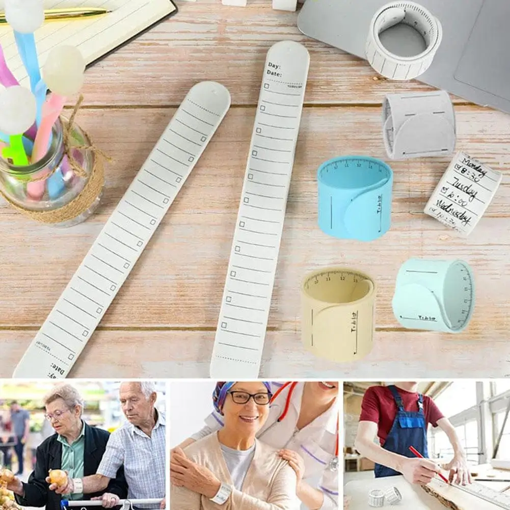 Flexible Bracelet Ruler Soft Silica Gel Memo Bracelet Erasable Precision Measuring Tool School Office Stationery Supplies