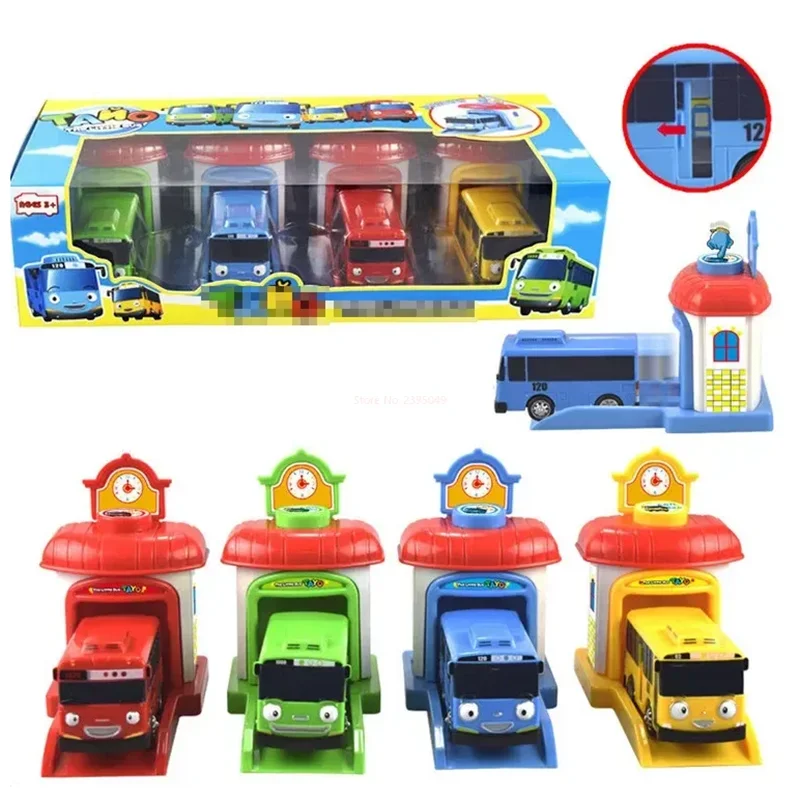 Scale Figures Model Small The Little Bus Children Miniature Bus Plastic Baby Oyuncak Garage Tayos Doll Kids Toy Birthday Gift