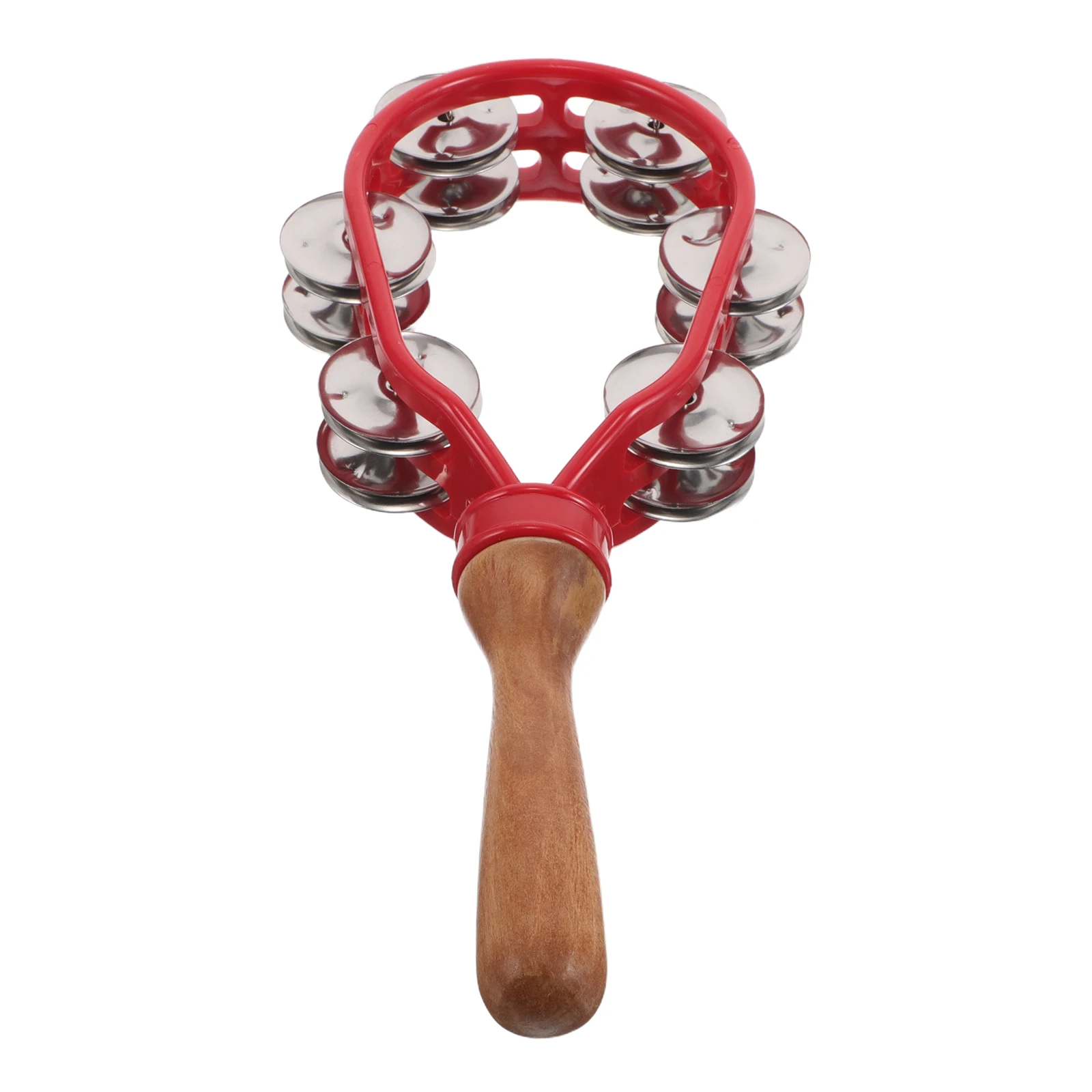 

Orff Music Red Gourd Shaped Wooden Handheld Bell Shaker For Kids Children Percussion Instrument Preschool Learning