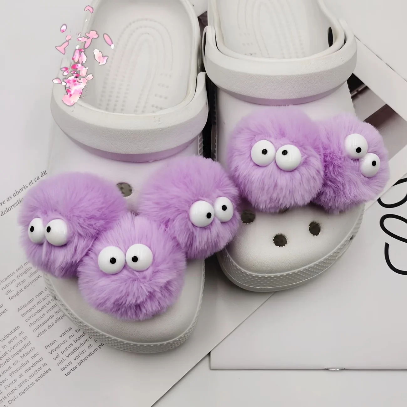 5 Pieces of Colorful Pom-pom DIY Fashion Shoes and Accessories Are Suitable for Geta Sandals and Party Gifts