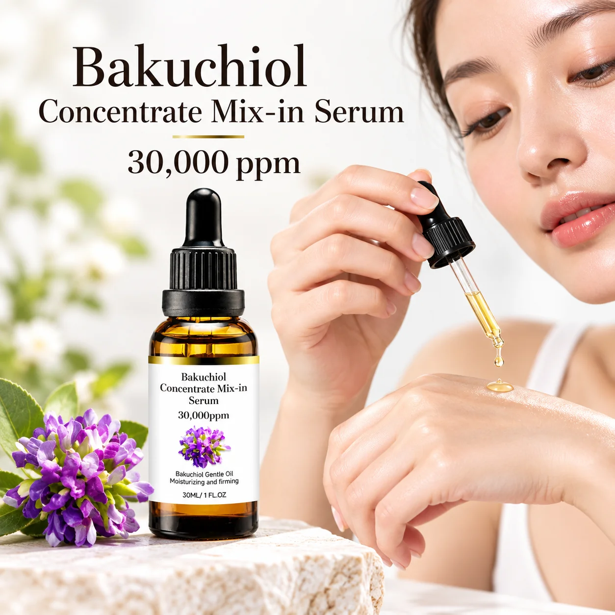 Bakuchiol Oil Face Body Care Serum Reduce Skin Wrinkles Firming Smooth Skin Texture Korean Bakuchiol Concentrate Serum Body Oil