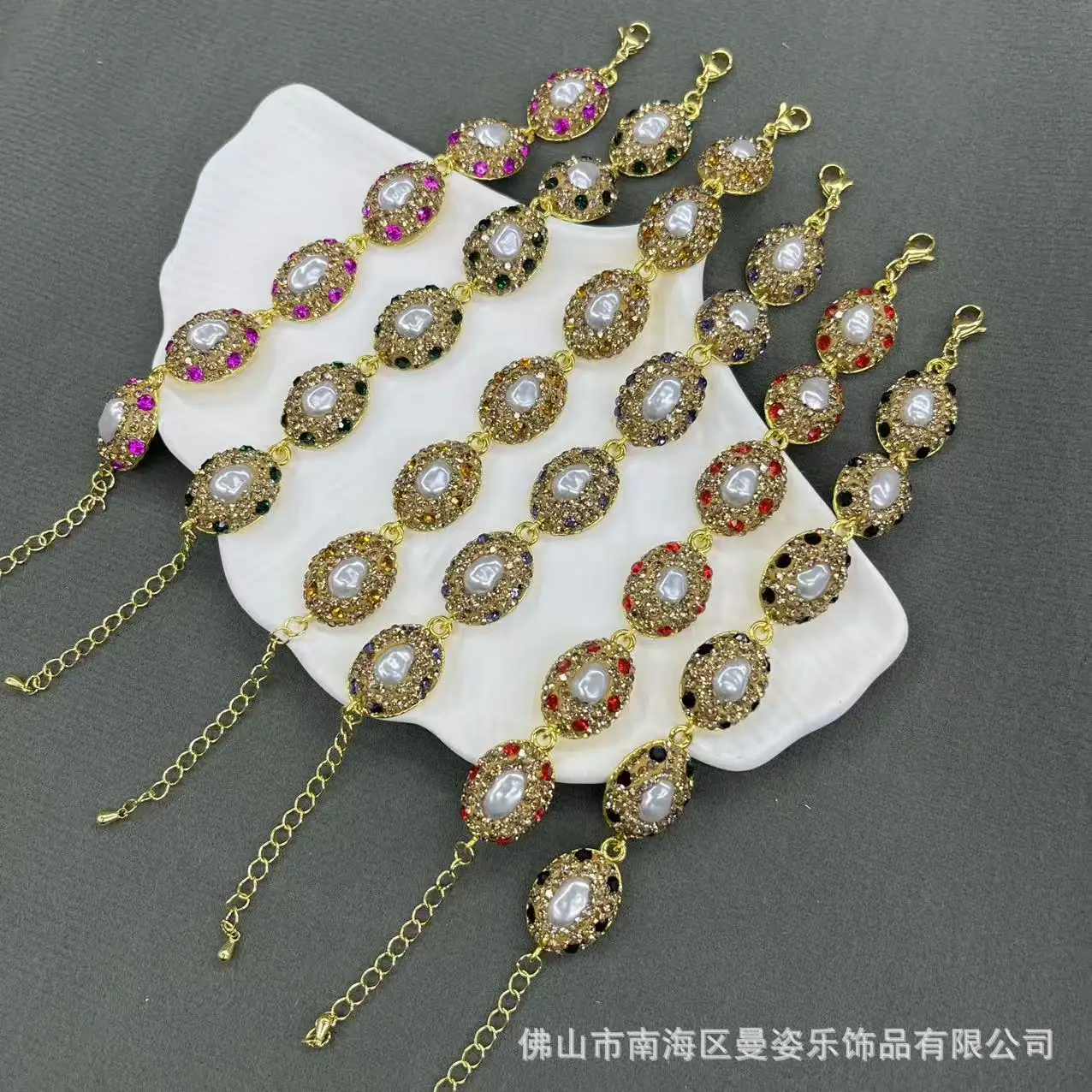 DIY accessories New Bead Bracelet Fashion Full Diamond Inlaid Gemstone Handmade Design European and American Cross-border Resour