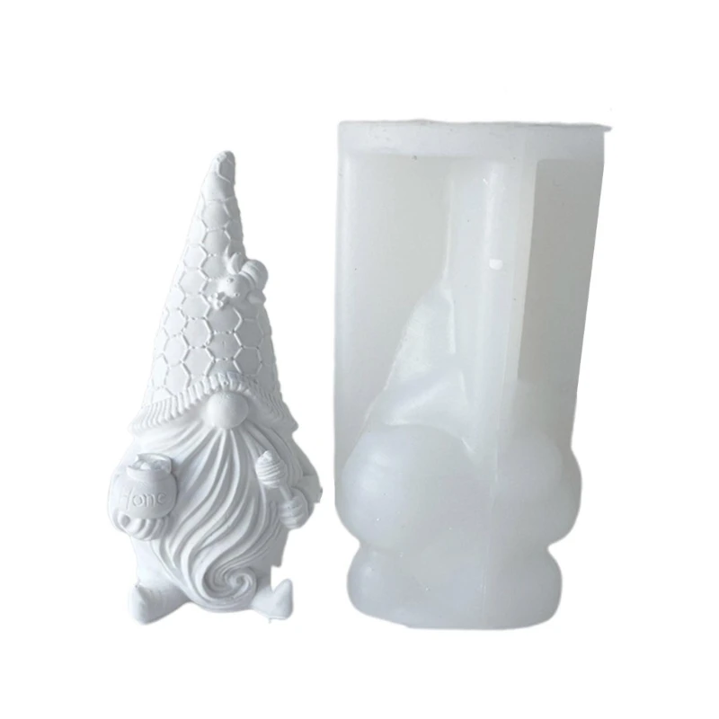 

Faceless Gnome Mold Christmas Candle Mold Santa Claus Gnome Dwarf Silicone Aromatherapy Soap Mould for DIY Making Crafts