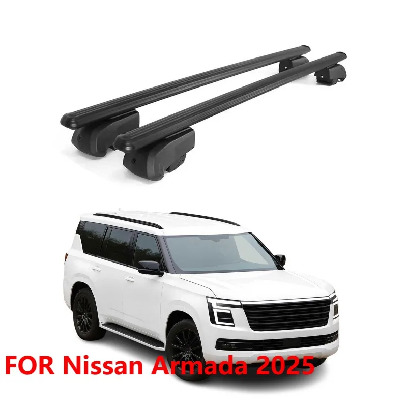 Roof Rack Cross Bars for Nissan Armada 2025, Alu Black Luggage Carrier 2Pcs
