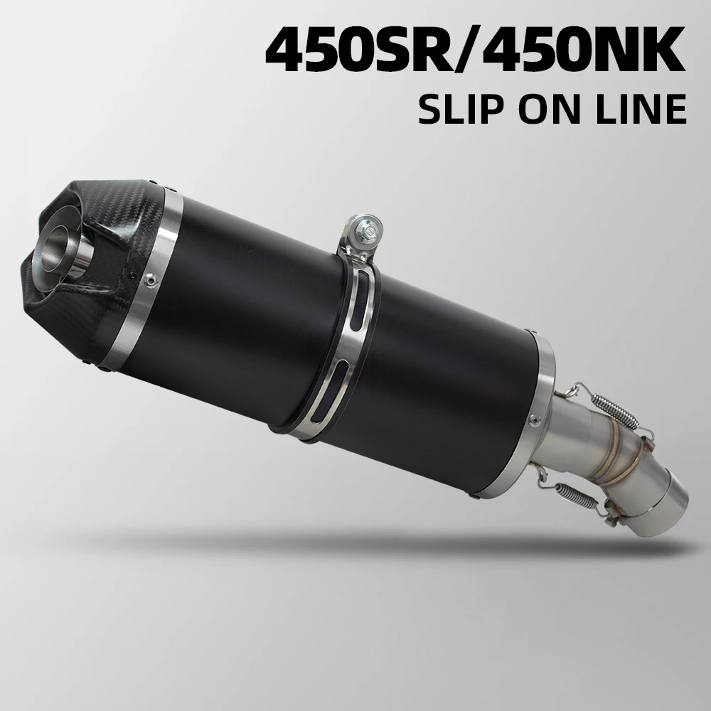 450SS exhaust slip on line muffler For CFMOTO 450SR 450SS 450NK 450 SR/SS/NK 2022-2026 Motorcycle high performance tail pipe
