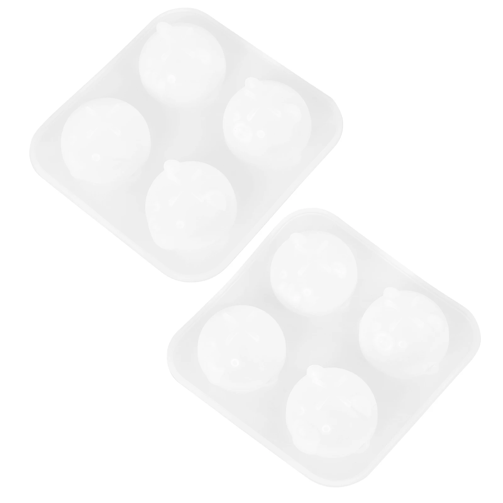 

2 Pcs Crystal Epoxy Mold DIY Jewelry Pendant Resin Silicone Molds Animal 3d Small