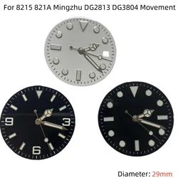 29MM Watch Dial Creative Luminous Hand Watch Dial for 8215 821A  Mingzhu DG2813 DG3804 Automatic Watch Movement