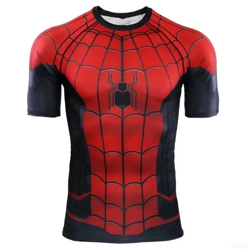 Hot Spider Man Cosplay camisa descuento Viernes Negro, camisa de manga corta estampada de moda