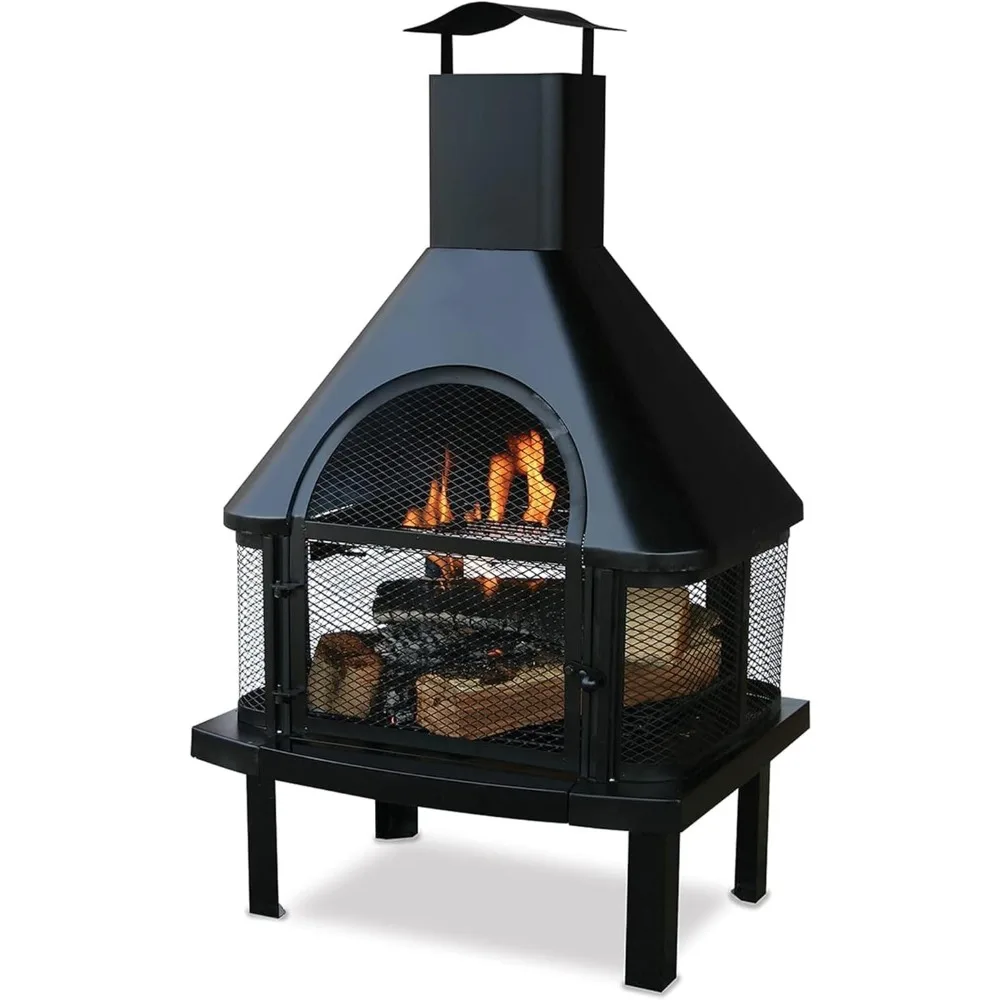 

Summer, Wood Burning Outdoor Fire House with Chimney
