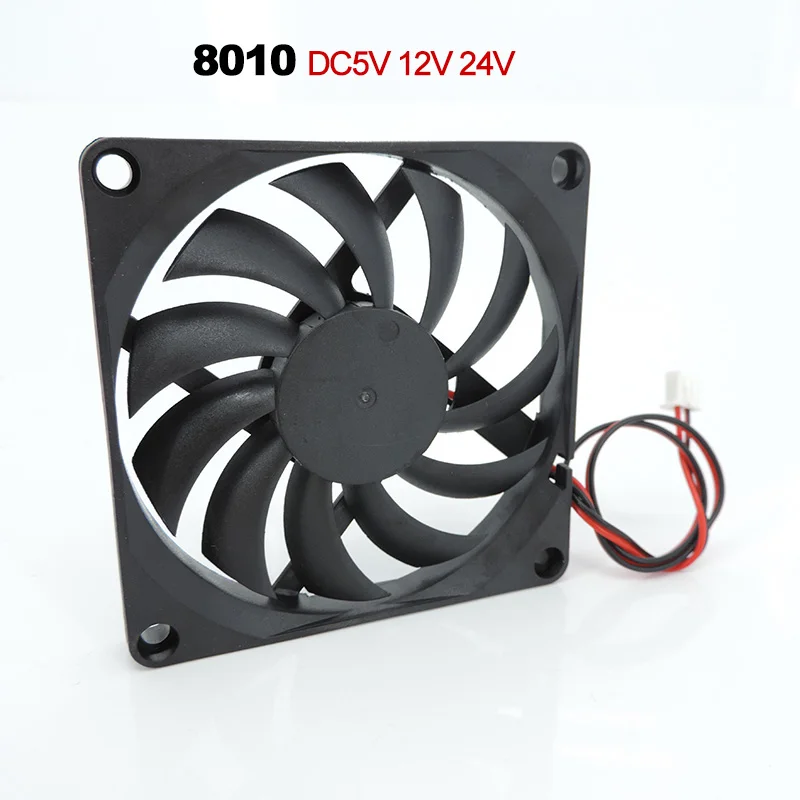 8010 DC5V 12V 24V Cooling Fan Brushless for Reprap 3D Printer Parts DC Cooler 80 x 80 x 10mm Plastic Fan M20