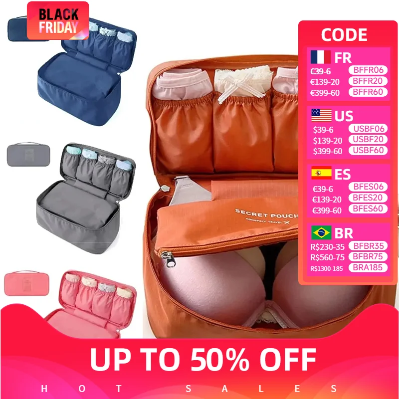 Portable Travel Storage Bag Multi-function Bra Underwear Organizer Bags Toiletry Cosmetic Case for Outdoor Travel