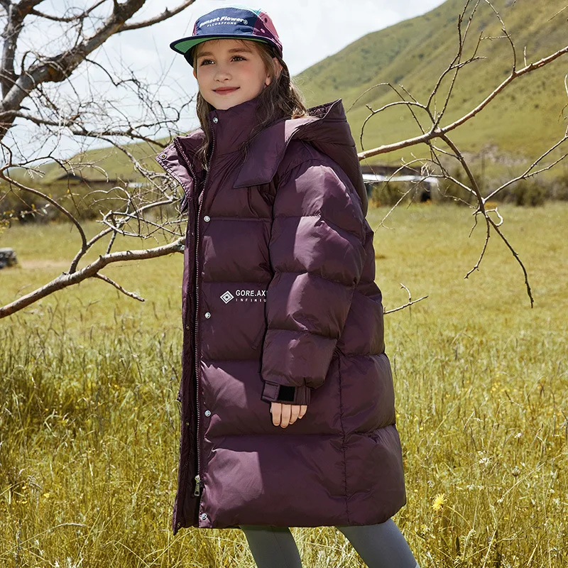 RAISE Winter Down Jacket For Children Girl Thick Warm Teens Girl Hooded Puffer Jacket 6-14 Years Kids Girl Parka Outerwear Coats