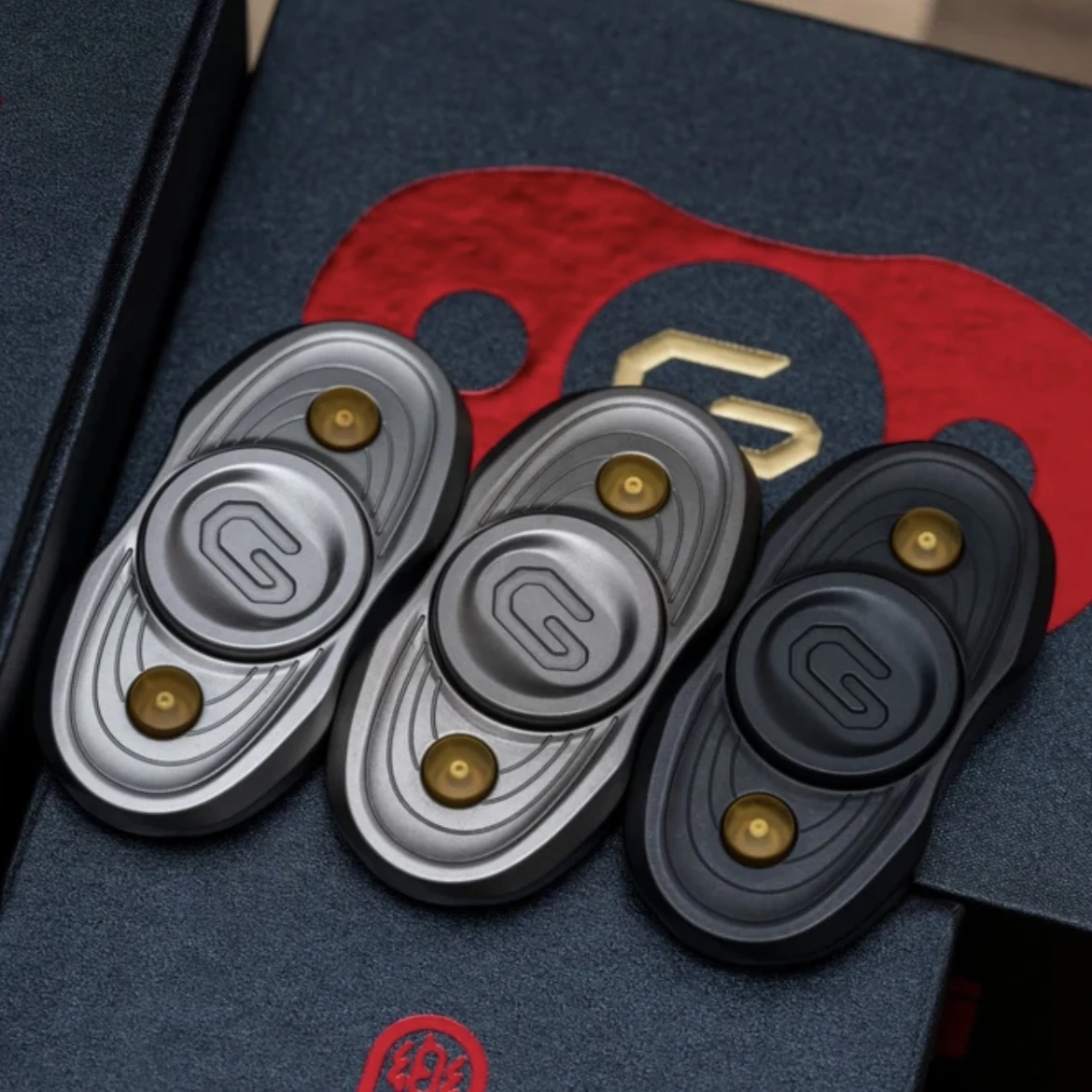 Fidget Spinner Slider de acero inoxidable, juguetes EDC de Metal, antiestrés, sensoriales, TDAH, juguetes inquietos, rodamiento de bolas, giro suave