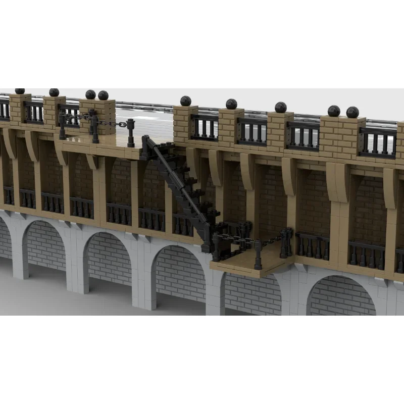 Street View Modell Moc Bausteine Modulare Straße mit Dock Modell Technologie Modulare Ziegel DIY Montage Bau Spielzeug Geschenke