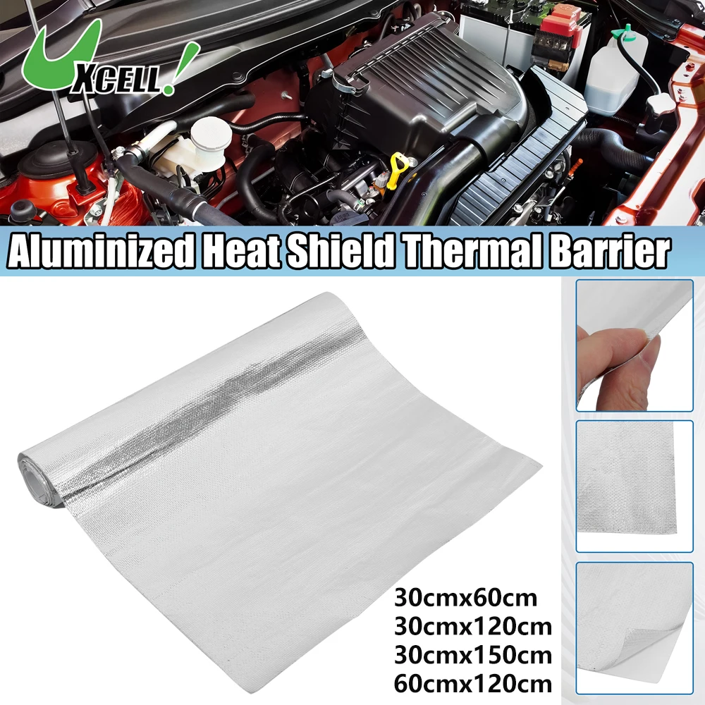 UXCELL Car Heat Shield Cover Protection from Extreme Heat 30x60cm 30x120cm 30x150cm Aluminized Heat Shield Mat Thermal Cover