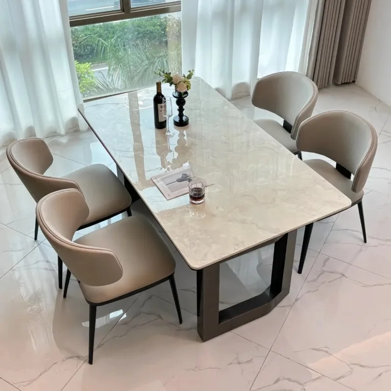 

Japanese Design White Dining Tables Square Marble Space Saving Dining Tables Modern Luxury Mesas De Salon Comedor Home Furniture