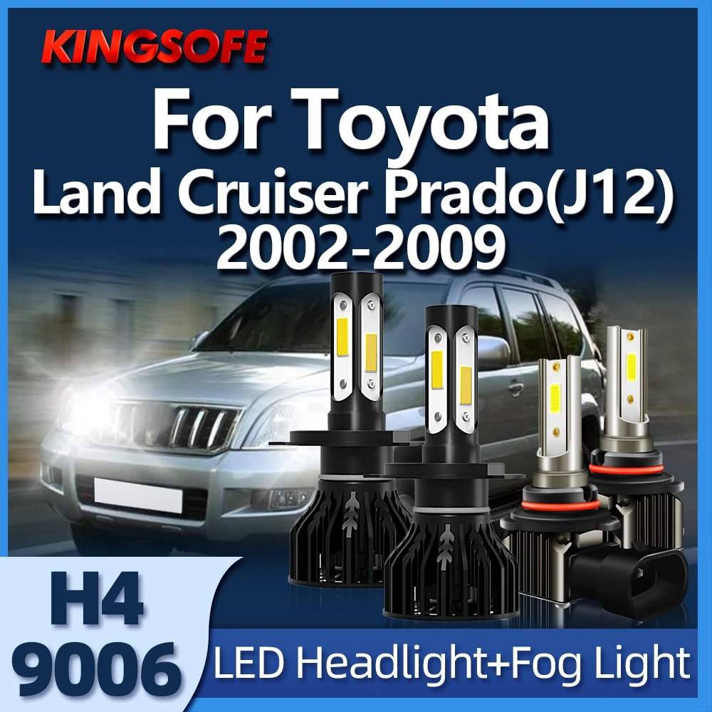 

Led H4 9006 Bulb Car Headlight Auto Turbo 6000K White For Toyota Land Cruiser Prado(J12) 2002 2003 2004 2005 2006 2007 2008 2009