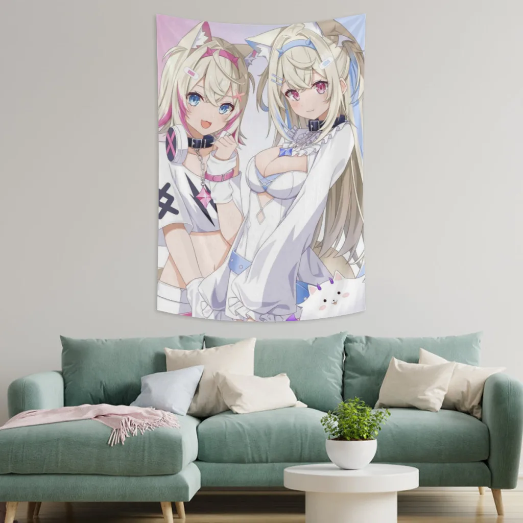 Anime Hololive Kawaii Tapestry  Home And Decoration Wall Art Tapestries