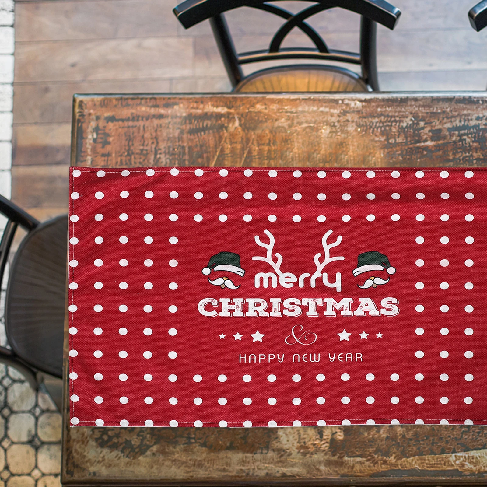 

Festive Christmas Tablecloth Rectangular Cover For Holiday Party Decoration Washable Polyester Xmas Dining Table Decor Table