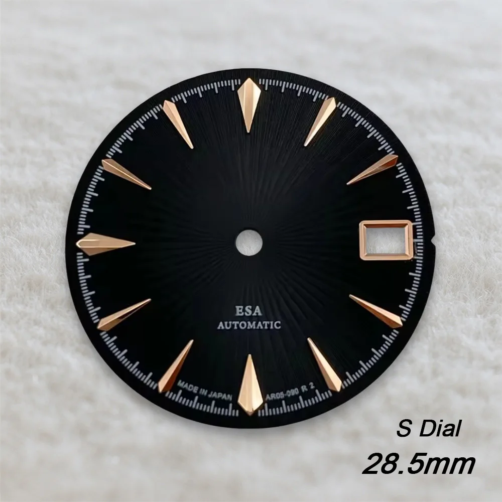 28.5mm S Logo Cocktail Dial Suitable For NH35 Japan Movement Vertical Stripe Dial Watch Modification Accessories