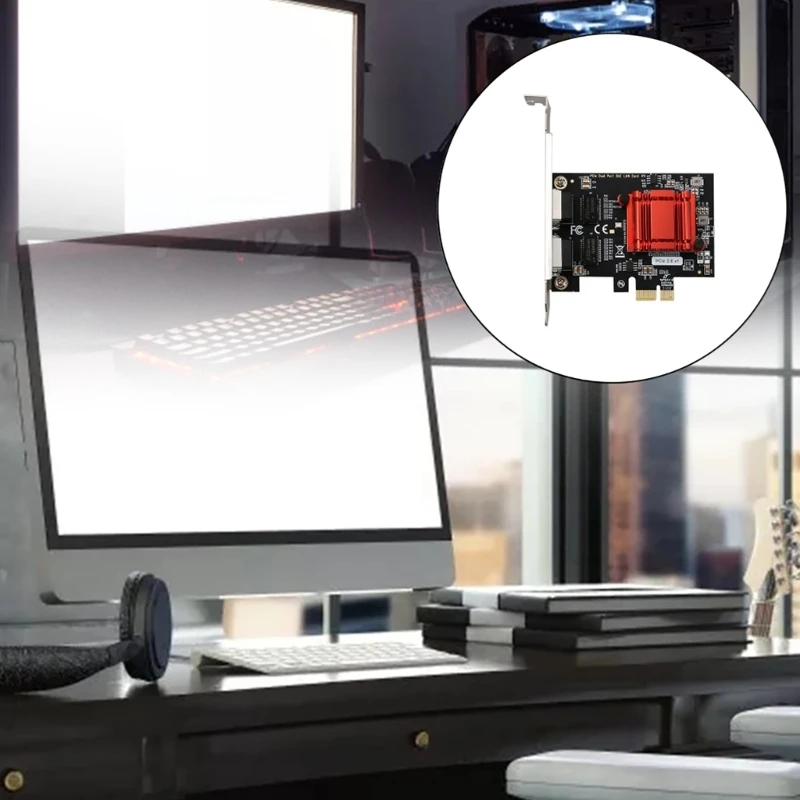 Tarjeta de red PCIe Adaptador de red Ethernet Gigabit RJ45 Compatible con Windows Lin