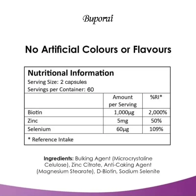 Biotin + Zinc + Selenium Supplement - Highly Absorbable Supplements for Immune Support Skin, Energy, Gluten Free