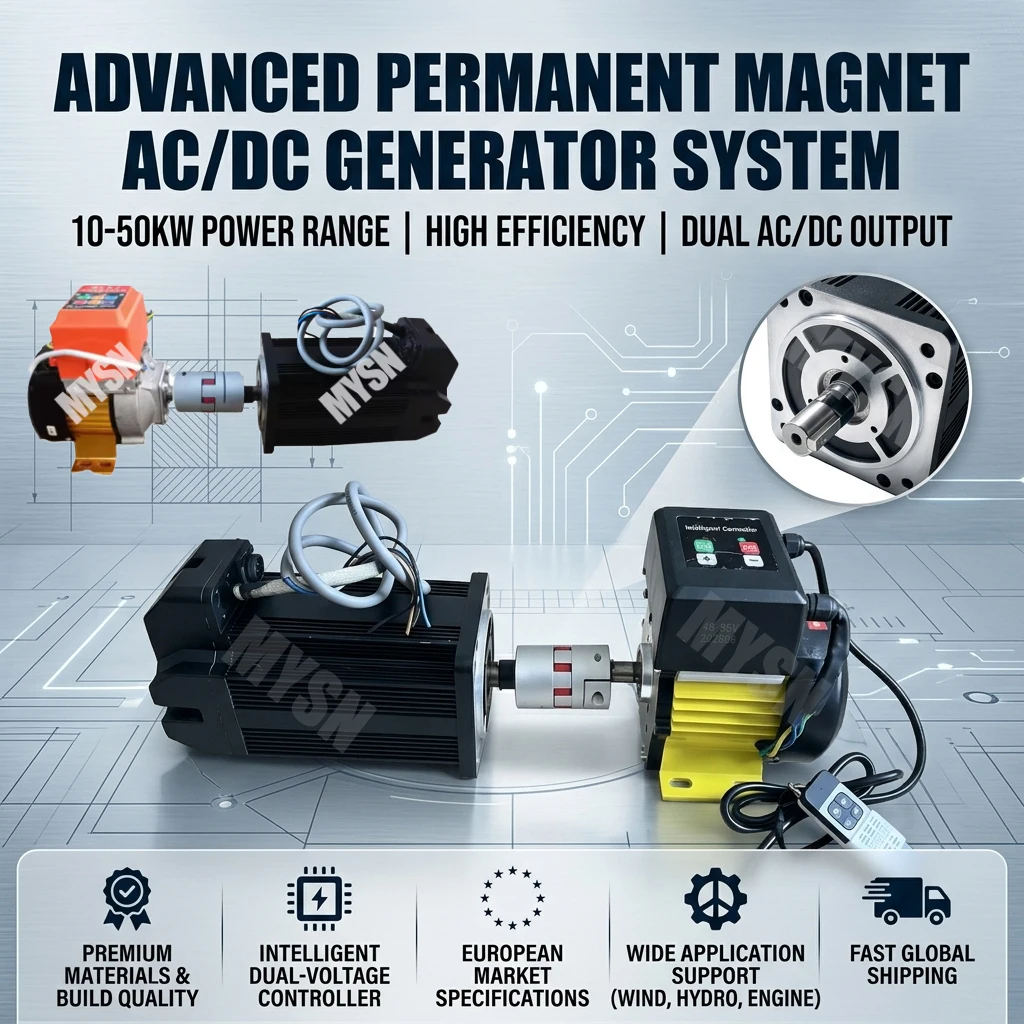 DIY10KW 20KW 30KW Permanent Magnet AC/DC Generator 220V 230V 380V Generator Free Energy Alternator for Wind Turbine Farm Outdoor